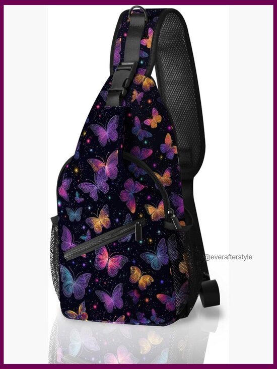 Women\'s Butterfly Sling Bag Crossbody Lightweight Chest Backpack main image 6